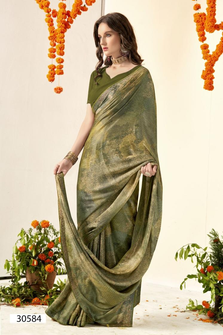 VALLABHI PRINTS SHREYA VOL 3 CASUAL BRASSO SAREE FOR WOMENS