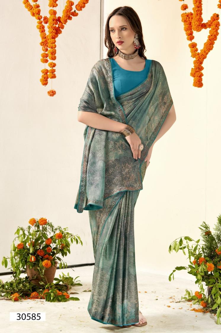 VALLABHI PRINTS SHREYA VOL 3 CASUAL BRASSO SAREE FOR WOMENS