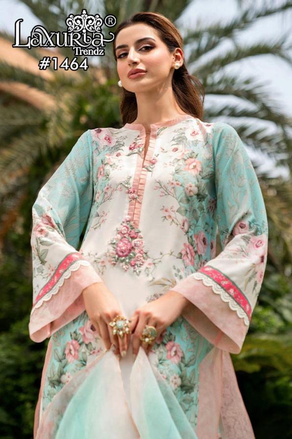 1464 BY LAXURIA TRENDZ MUSLIN READYMADE FASHIONABLE PAKISTANI SUITS