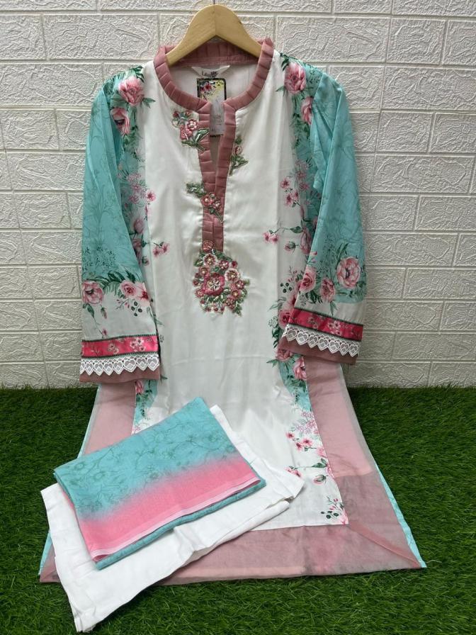 1464 BY LAXURIA TRENDZ MUSLIN READYMADE FASHIONABLE PAKISTANI SUITS
