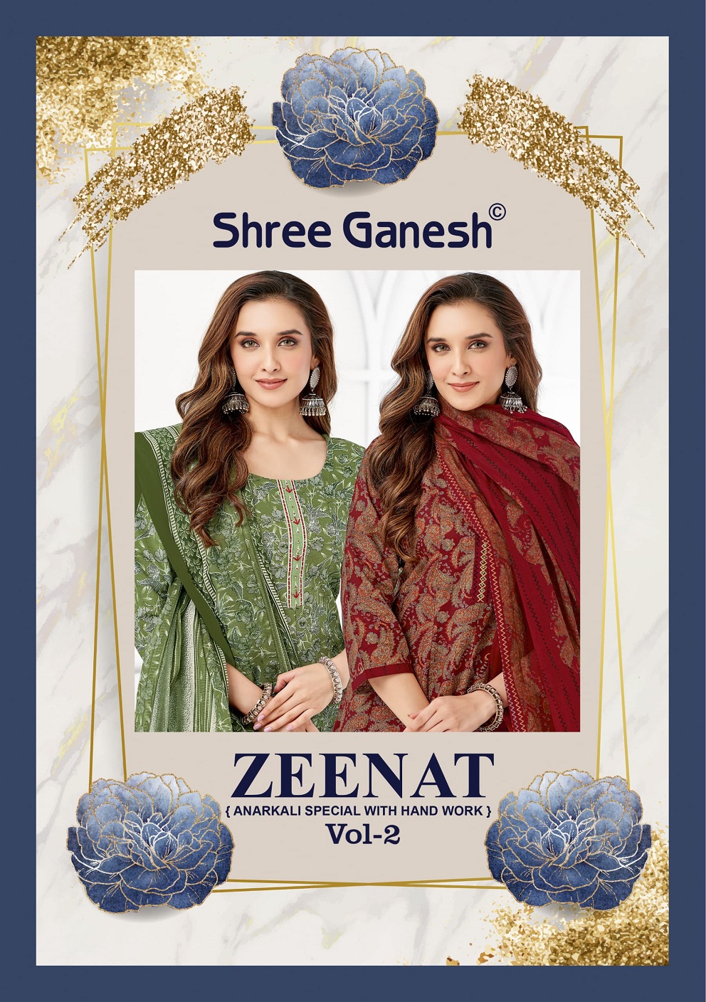 SHREE GANESH ZAANAT VOL-2 WHOLESALE TRENDY ANARKALI STYLE KURTI PAN WITH DUPATTA