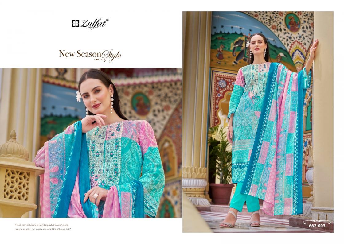 NOOR VOL 3 BY ZULFAT DESIGNER COTTON MODERN PAKISTANI DRESS MATERIAL