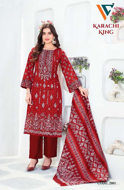 Vandana Karachi King Vol-20 Wholesale Cotton Printed Dress Material