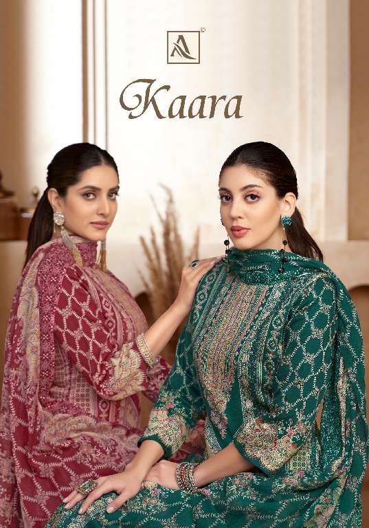 ALOK SUITS KAARA WHOLESALE PURE ZAM COTTON FANCY PRINT WITH HAND WORK CLASSIC DRESS MATERIAL