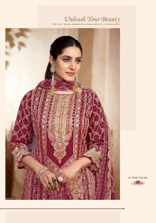 ALOK SUITS KAARA WHOLESALE PURE ZAM COTTON FANCY PRINT WITH HAND WORK CLASSIC DRESS MATERIAL