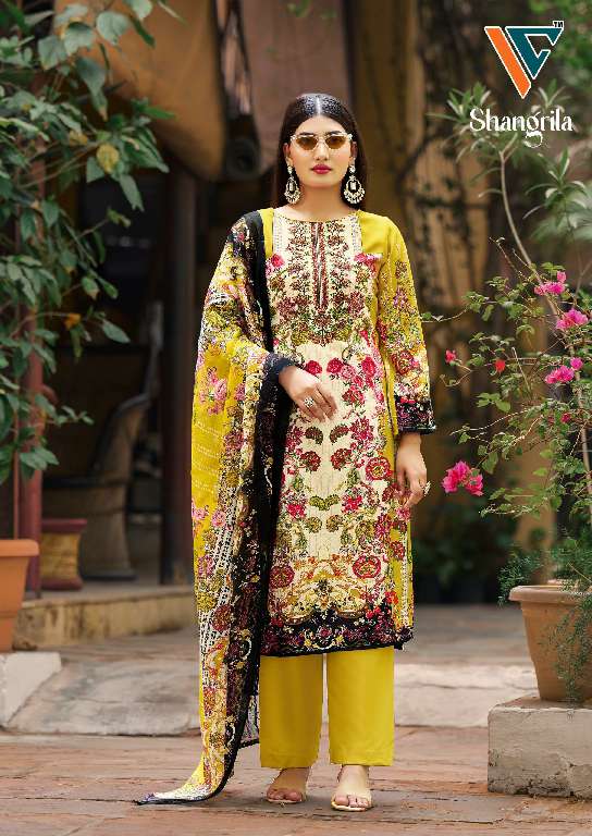 Vandana Shangrila Vol-1 Wholesale Digital Style Rayon Karachi Printed Dress Material
