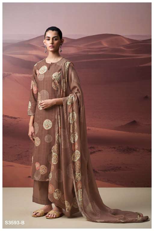 GANGA PRACHITI S3593 WHOLESALE PREMIUM COTTON PRINTED WITH HAND WORK BEAUTIFUL DERSS