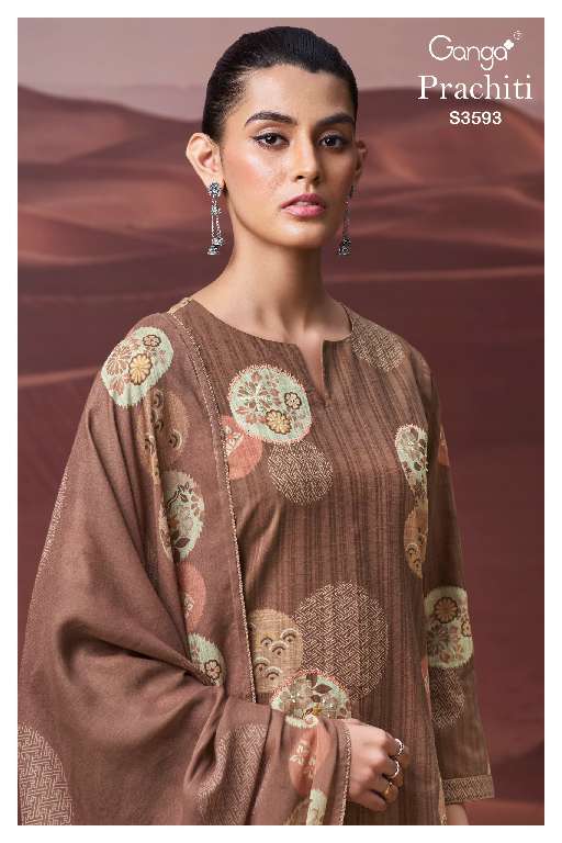 GANGA PRACHITI S3593 WHOLESALE PREMIUM COTTON PRINTED WITH HAND WORK BEAUTIFUL DERSS
