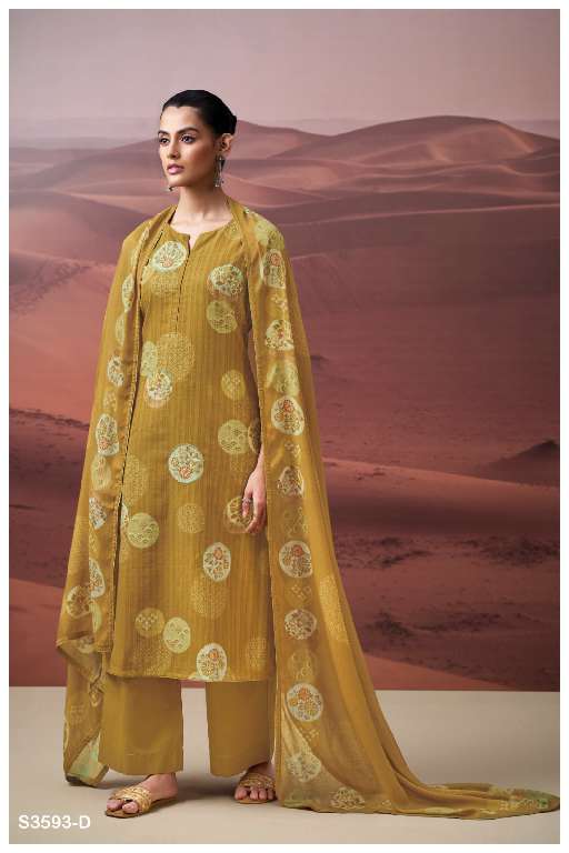 GANGA PRACHITI S3593 WHOLESALE PREMIUM COTTON PRINTED WITH HAND WORK BEAUTIFUL DERSS