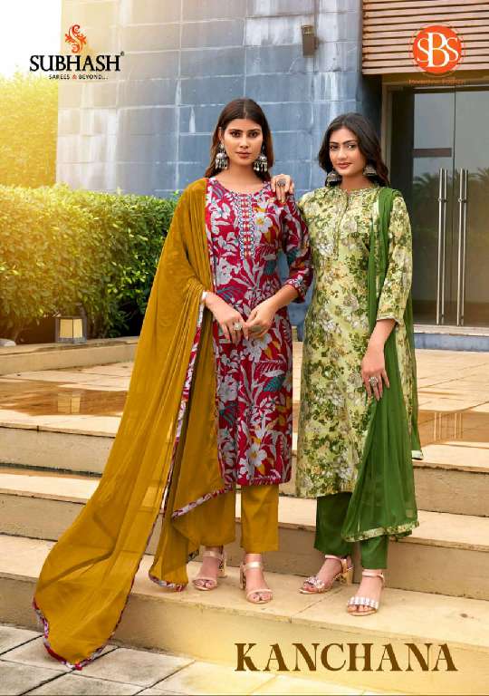 SBS BY SUBHASH PRESENT KANCHANA WHOLESALE DESIGNER 3 PCS SUITS