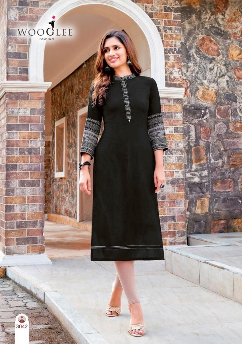 SALONEE VOL 8 BY WOOGLEE RAYON FULLY STITCH SHOP TRENDY LONG KURTIS