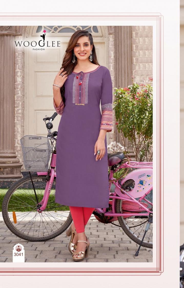 SALONEE VOL 8 BY WOOGLEE RAYON FULLY STITCH SHOP TRENDY LONG KURTIS