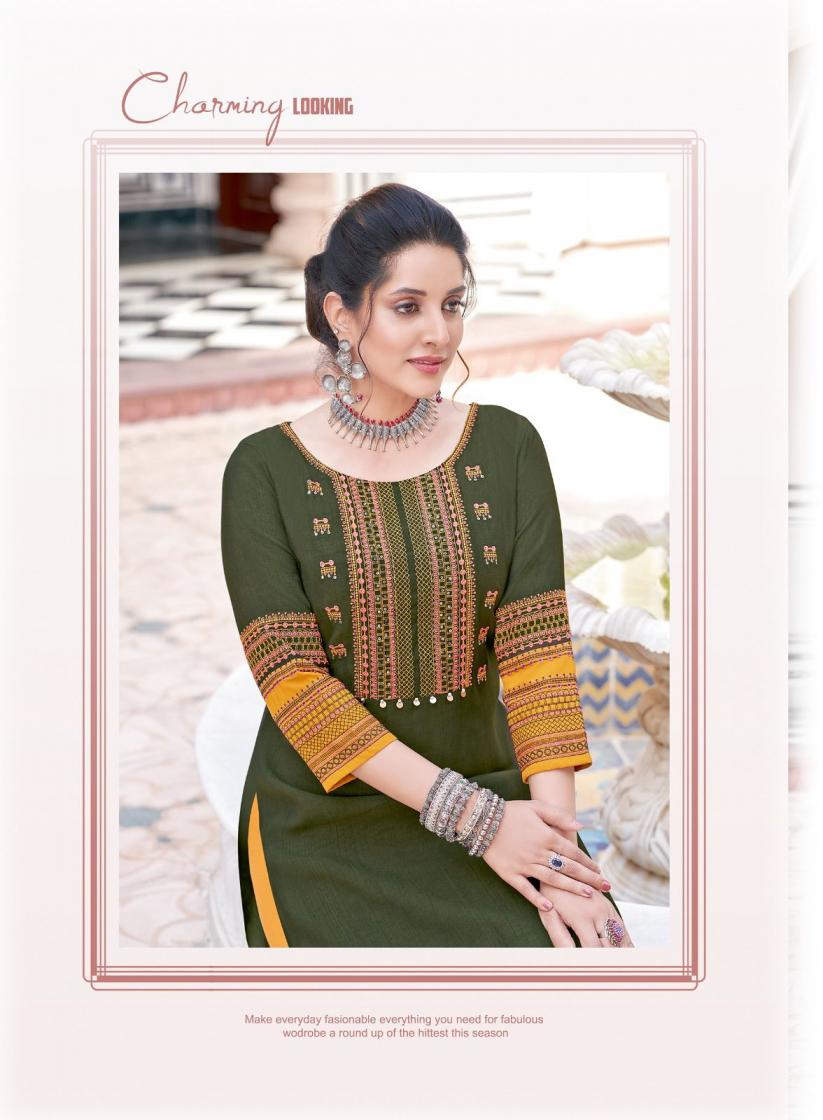 SALONEE VOL 8 BY WOOGLEE RAYON FULLY STITCH SHOP TRENDY LONG KURTIS