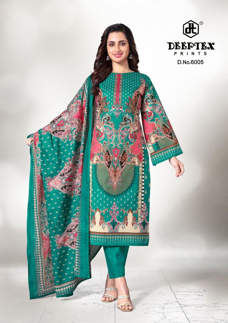 DEEPTEX PRINTS ROOHI ZARA VOL 6 COTTON LAWN UNSTITCH PAKISTANI FANCY DRESS MATERIAL