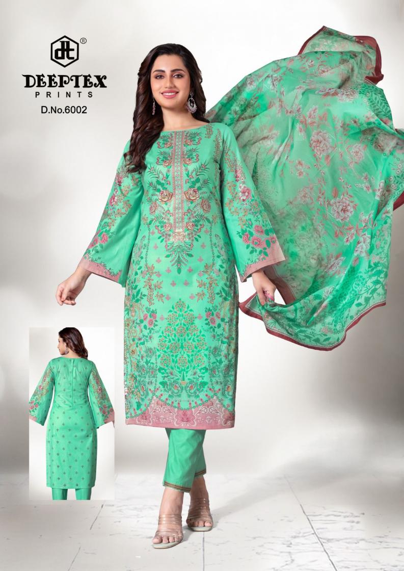 DEEPTEX PRINTS ROOHI ZARA VOL 6 COTTON LAWN UNSTITCH PAKISTANI FANCY DRESS MATERIAL