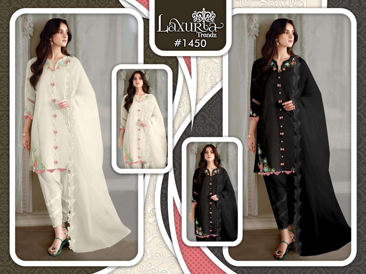 1450 BY LAXURIA READYMADE FOX FASHIONABLE DESIGN PAKISTANI KURTI PANT WITH DUPATTA