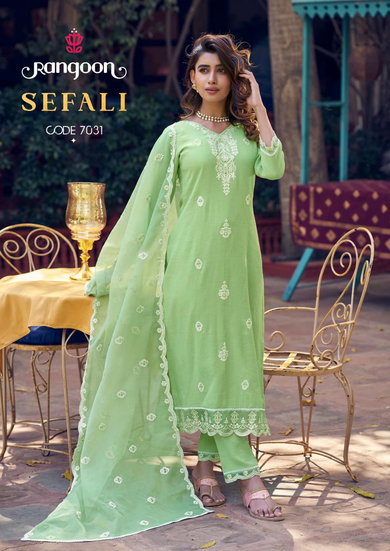 SEFALI BY RANGOON VISCOSE KHADI READYMADE FASHIONABLE SUITS ONLINE
