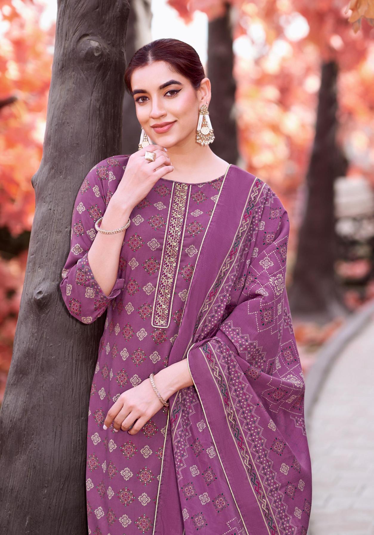 ALOK SUIT LAUNCH KATRINA PURE REYON UNSTITCHED SUIT FABRIC ONLINE