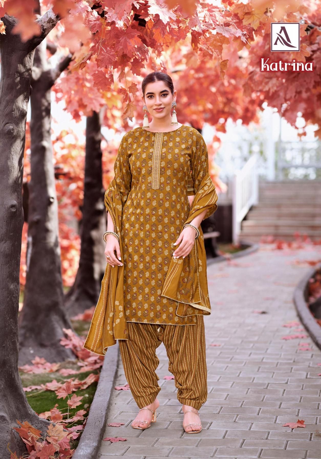 ALOK SUIT LAUNCH KATRINA PURE REYON UNSTITCHED SUIT FABRIC ONLINE