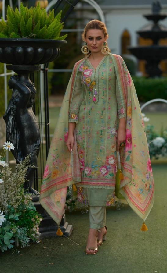KAILEE FASHION PHULKARI READYMADE LINEN PREMIUM SALWAR KAMEEZ