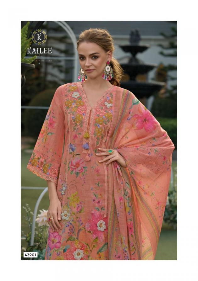 KAILEE FASHION PHULKARI READYMADE LINEN PREMIUM SALWAR KAMEEZ