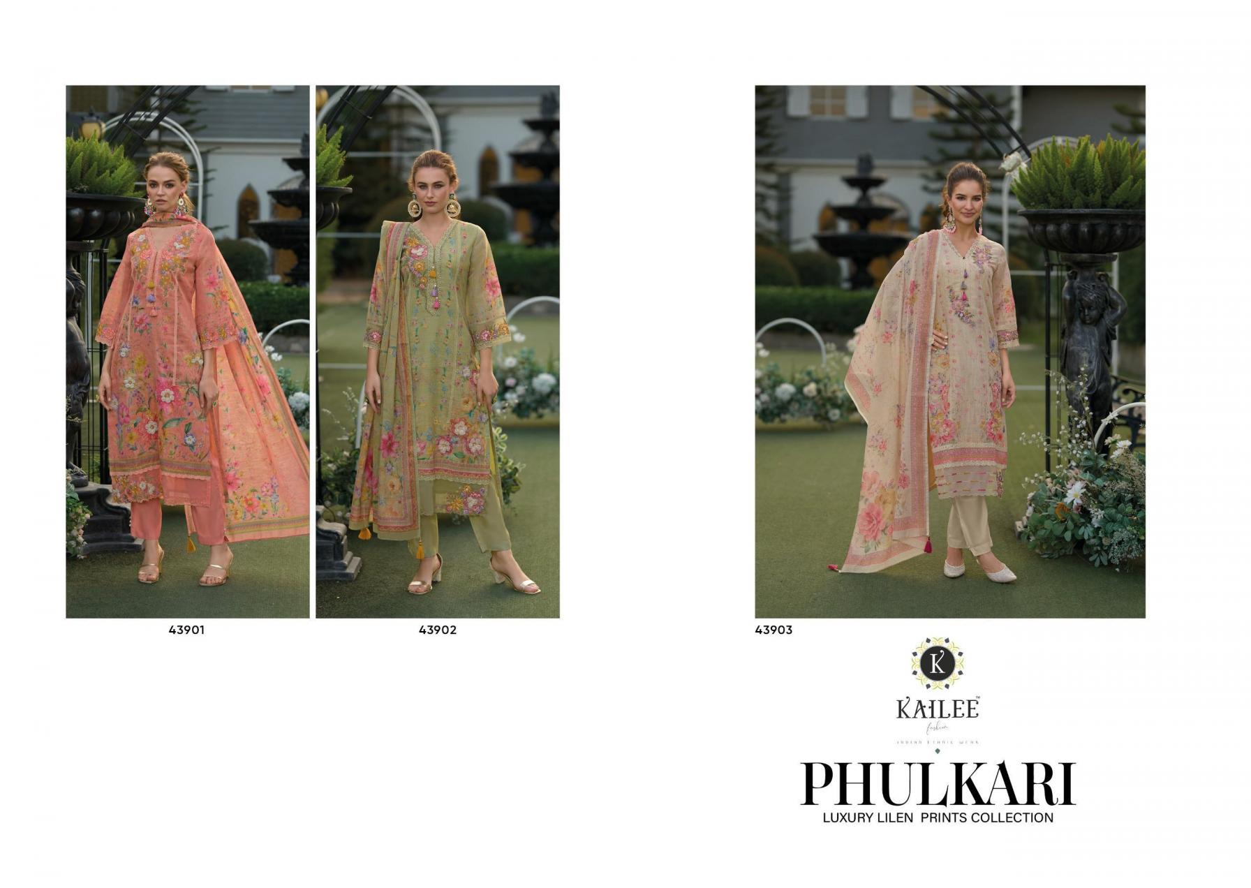 KAILEE FASHION PHULKARI READYMADE LINEN PREMIUM SALWAR KAMEEZ