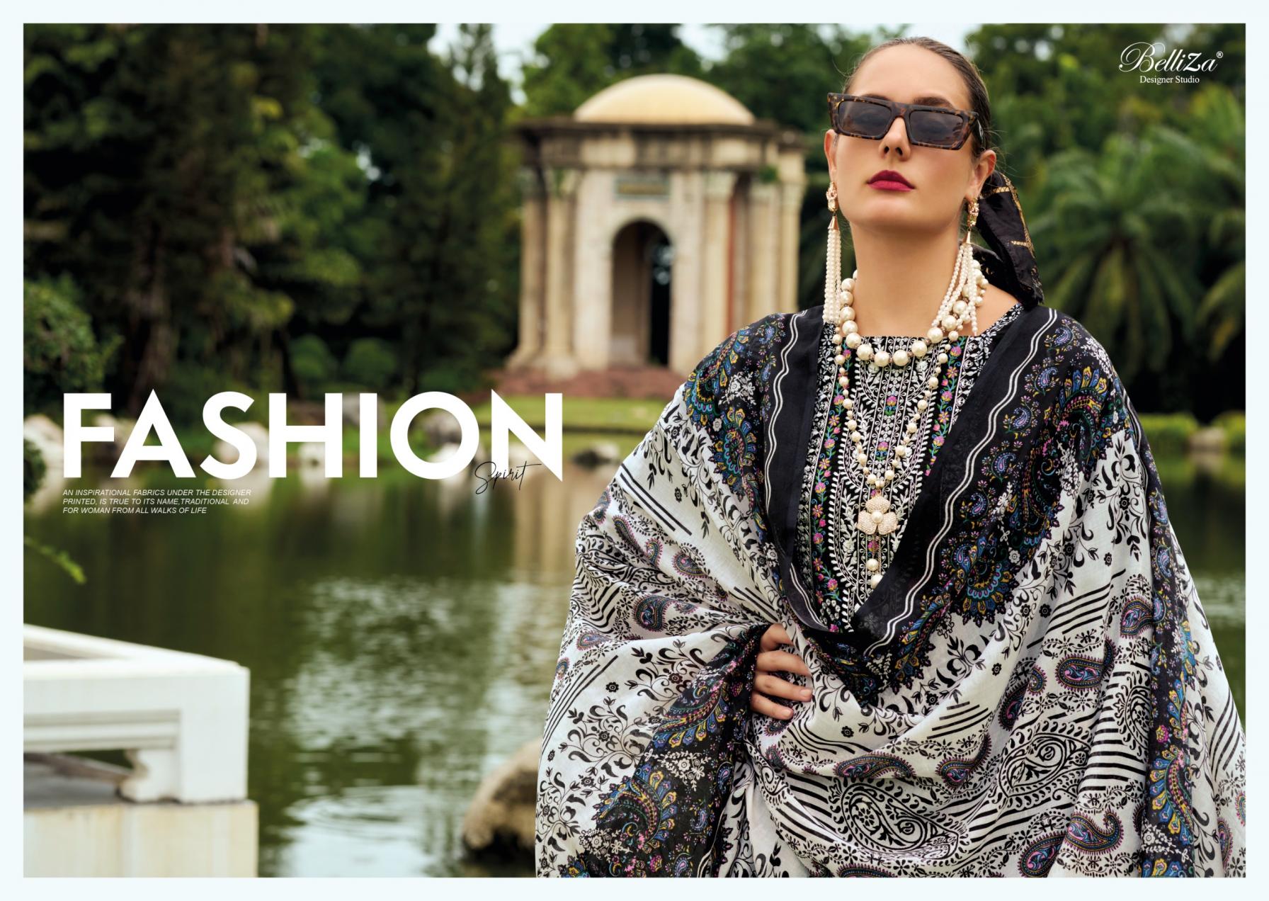 NAIRA VOL 108 BY BELLIZA DESIGNER COTTON MODERN PAKISTANI SUIT FOR WOMENS