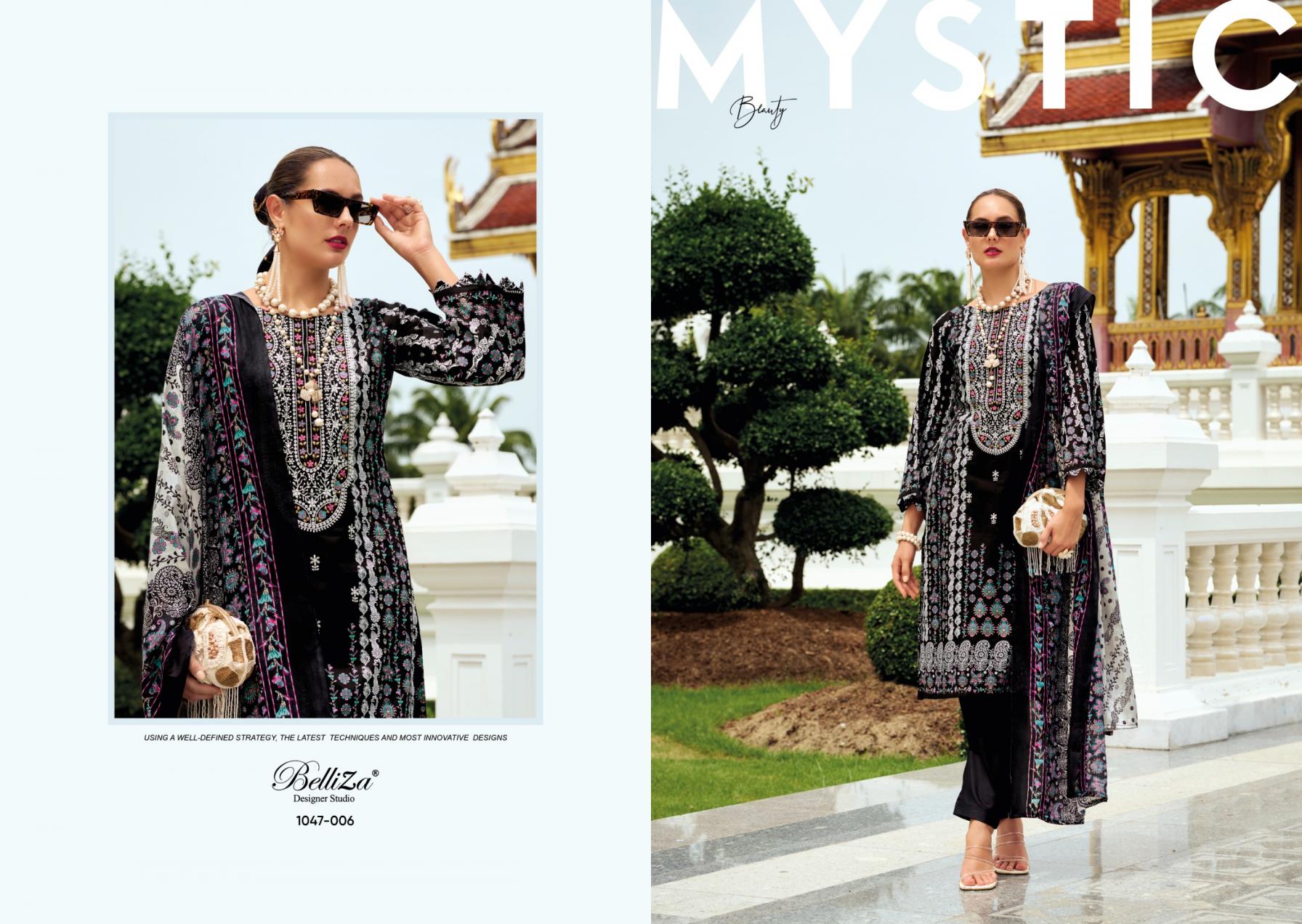 NAIRA VOL 108 BY BELLIZA DESIGNER COTTON MODERN PAKISTANI SUIT FOR WOMENS