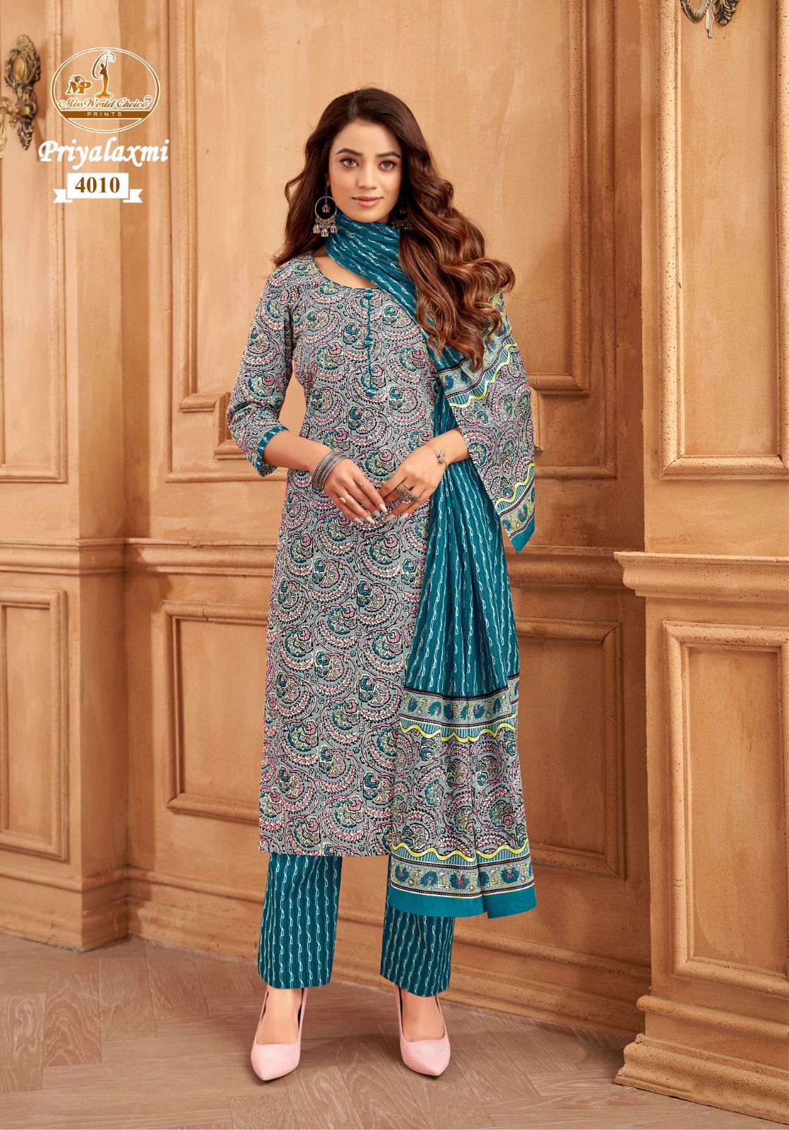 Miss World Choice Priyalaxmi Vol-1 Wholesale Pure Cotton Printed Readymade Kurti Pant With Dupatta