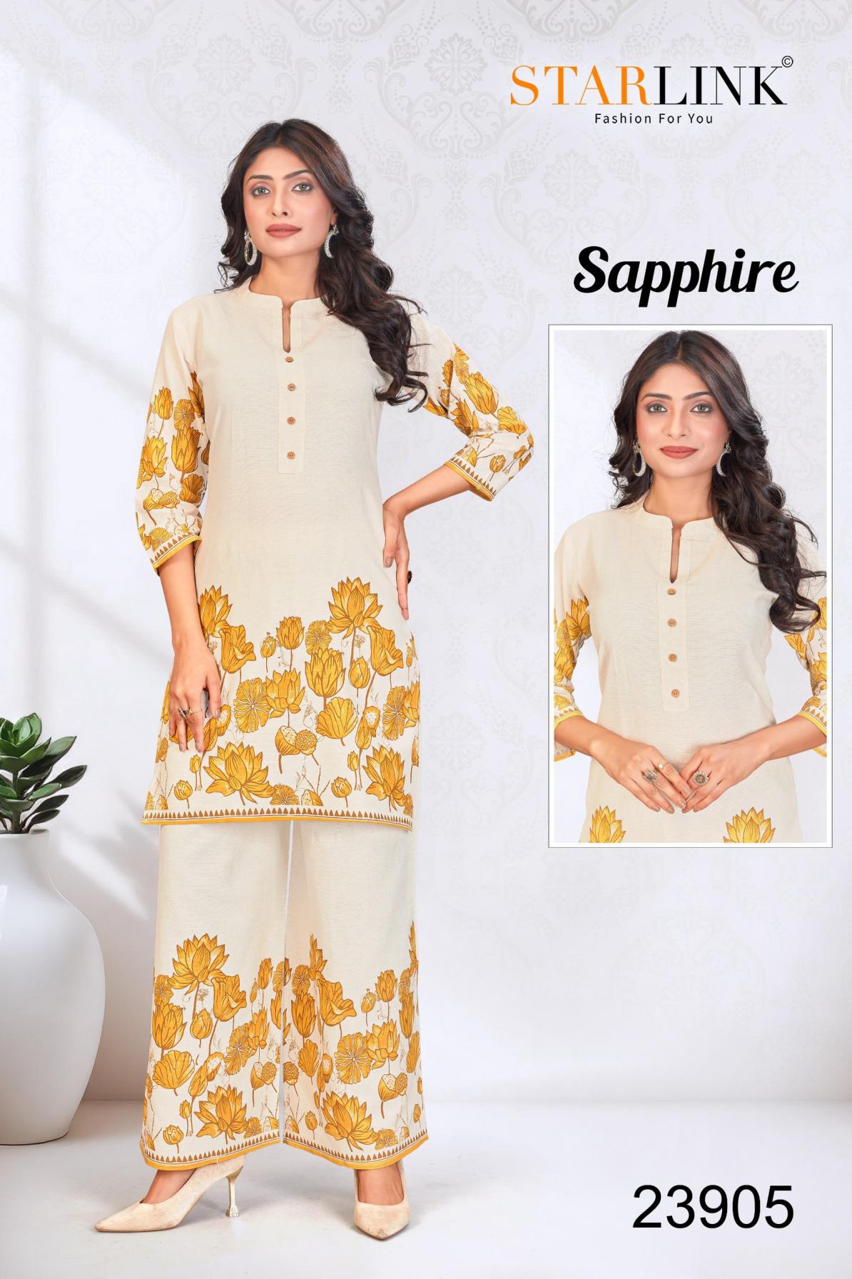 SAPPHIRE BY STARLINK JAIPUR COTTON FLEX READYMADE STYLISH COMBO CO-ORD SETS
