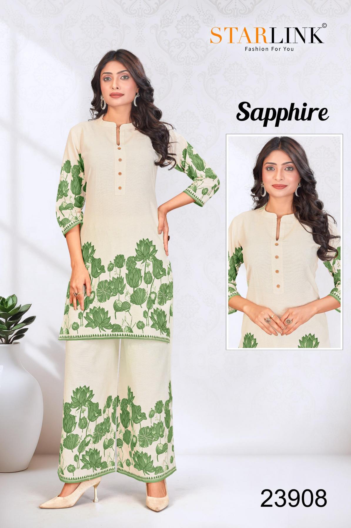 SAPPHIRE BY STARLINK JAIPUR COTTON FLEX READYMADE STYLISH COMBO CO-ORD SETS