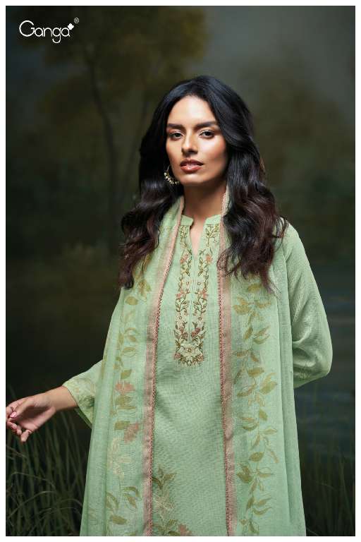 GANGA GENIKA S3471 WHOLESALE PREMIUM COTTON SEMI STITCHED DESIGNER SALWAR SUITS