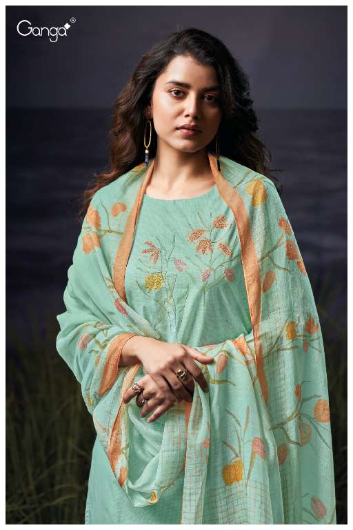GANGA GURVEEN S3558 WHOLESALE SEMI STITCHED DESIGNER SALWAR SUITS ONLINE