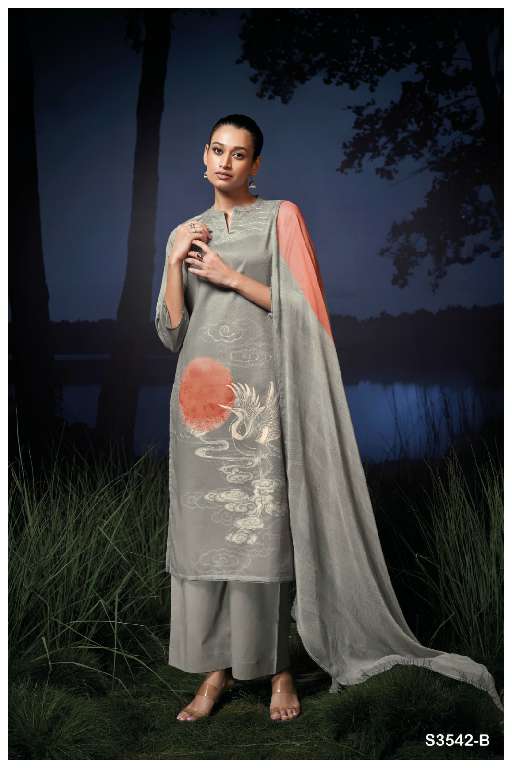 GANGA MAIZY S3542 WHOLESALE PREMIUM COTTON PRINTED WITH HAND EMBROIDERY SALWAR SUITS