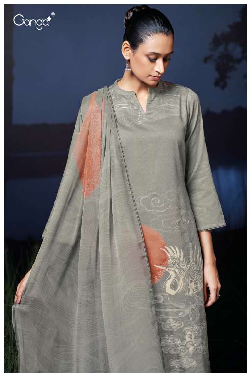 GANGA MAIZY S3542 WHOLESALE PREMIUM COTTON PRINTED WITH HAND EMBROIDERY SALWAR SUITS