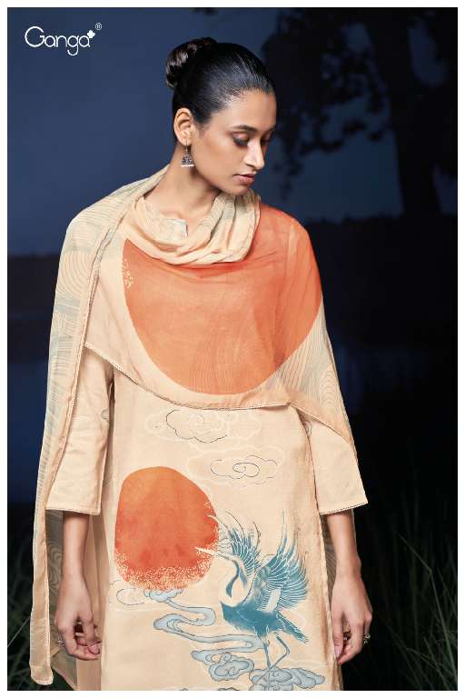GANGA MAIZY S3542 WHOLESALE PREMIUM COTTON PRINTED WITH HAND EMBROIDERY SALWAR SUITS