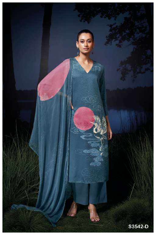 GANGA MAIZY S3542 WHOLESALE PREMIUM COTTON PRINTED WITH HAND EMBROIDERY SALWAR SUITS