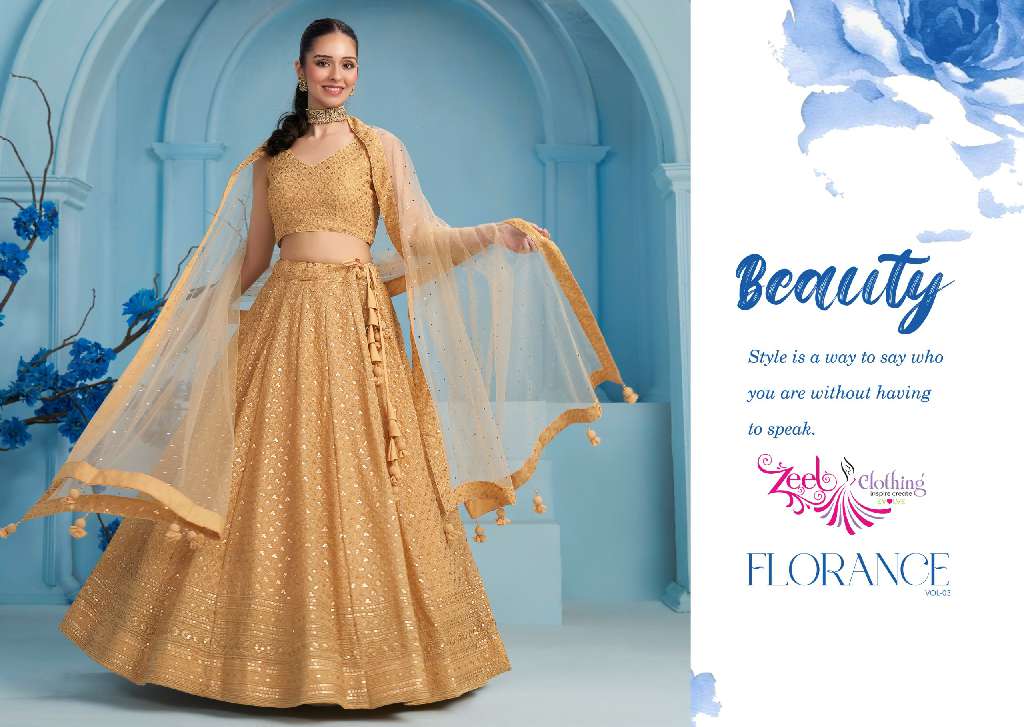 ZEEL CLOTHING PRESENTS FLORANCE VOL 3 WHOLESALE DESIGNER LEHEGAS FOR ANY OCCASIONS