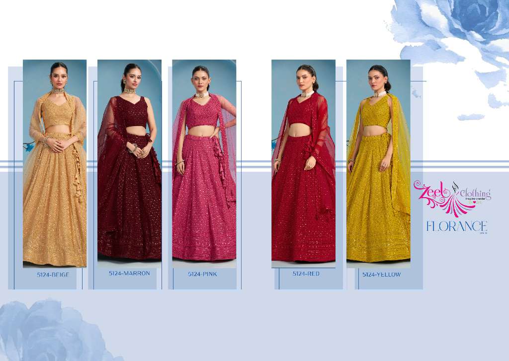 ZEEL CLOTHING PRESENTS FLORANCE VOL 3 WHOLESALE DESIGNER LEHEGAS FOR ANY OCCASIONS