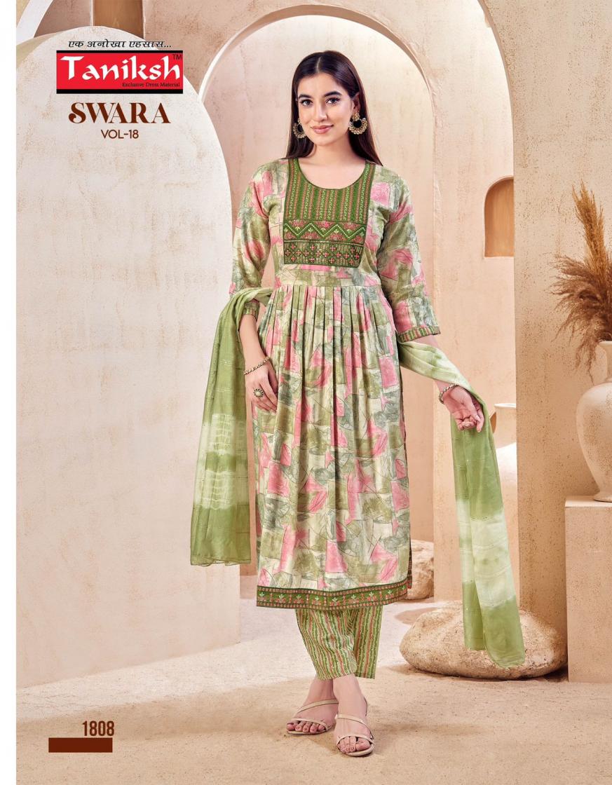 SWARA VOL 18 BY TANIKSH CAPSULE RAYON FULL STITCH CASUAL NAYRA SUIT FOR LADIES