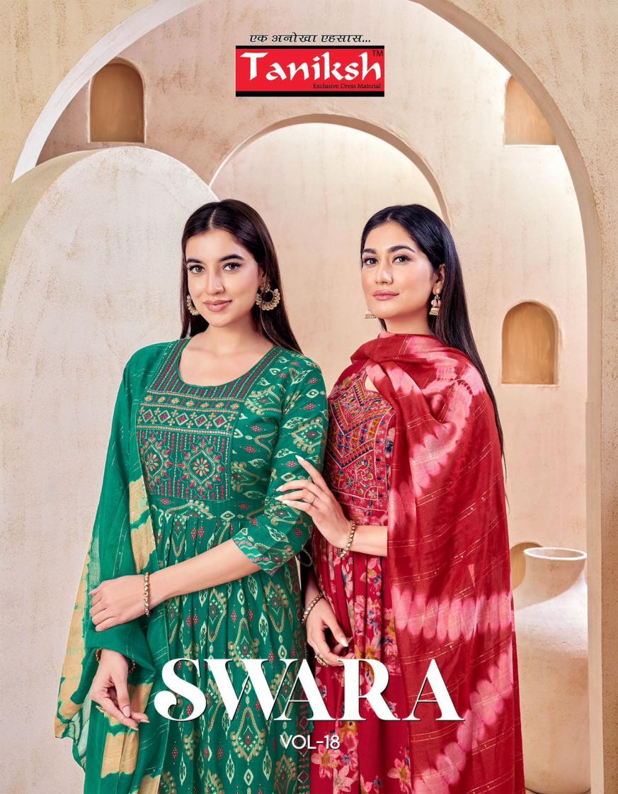 SWARA VOL 18 BY TANIKSH CAPSULE RAYON FULL STITCH CASUAL NAYRA SUIT FOR LADIES