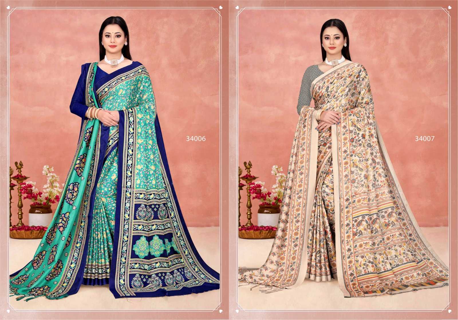 SILK VILLA PASHMINA SAREE WITH SHAWAL VOL 31 WINTER SPECIAL PASHMINA SAREE EXPORTS