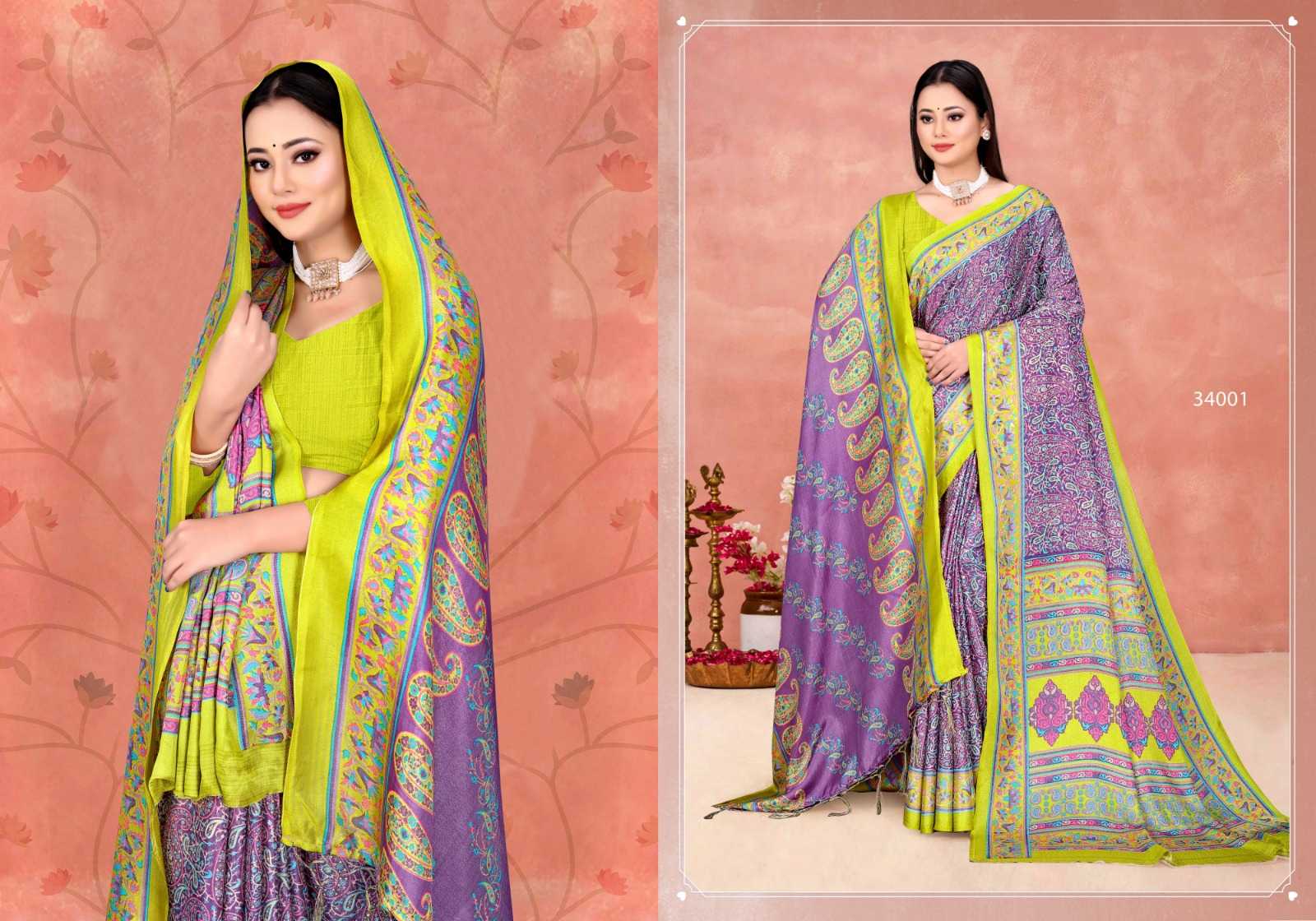 SILK VILLA PASHMINA SAREE WITH SHAWAL VOL 31 WINTER SPECIAL PASHMINA SAREE EXPORTS