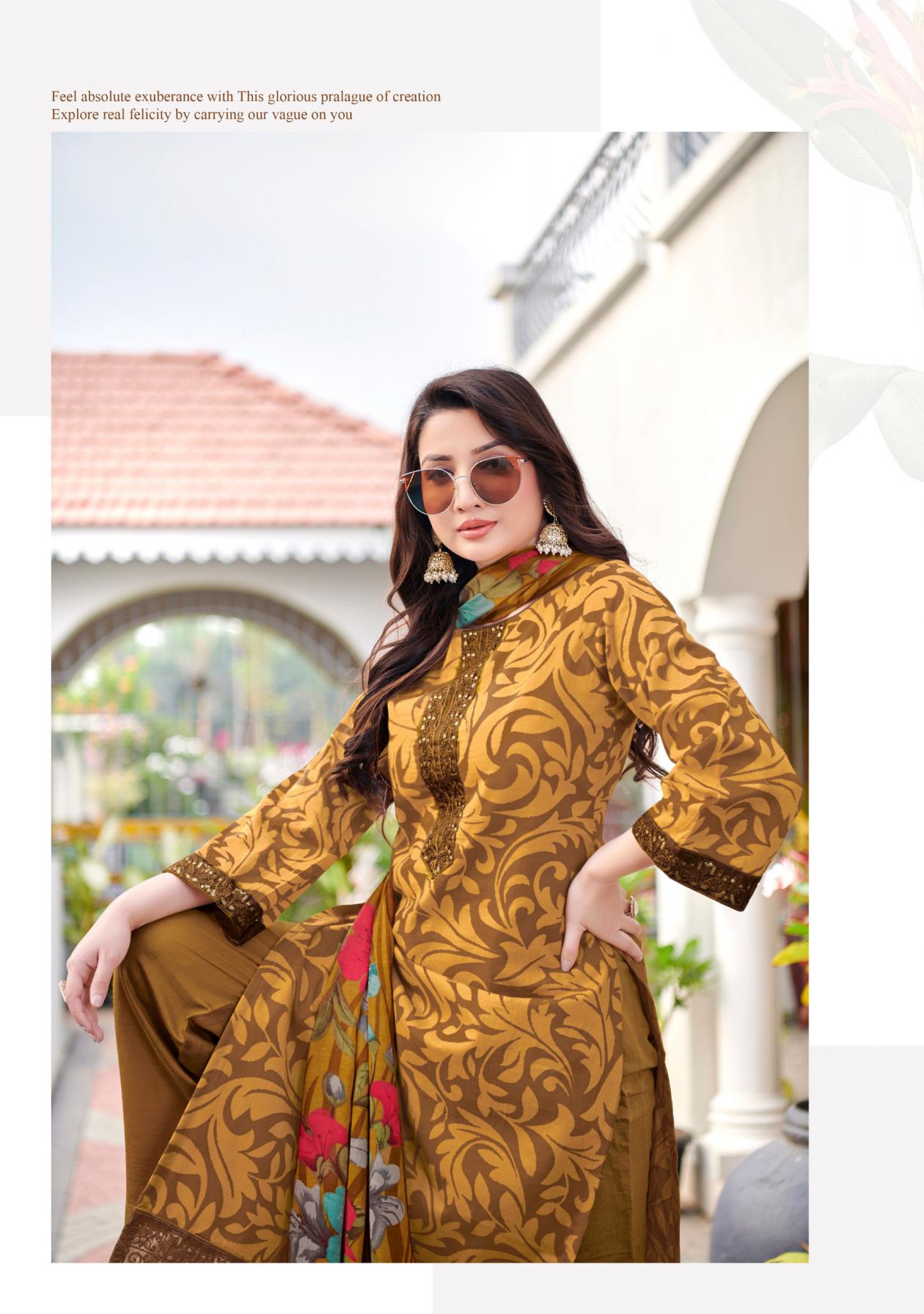 ALOK ARUNIKA VOL 3 CAMBRIC PRINT UNIQUE COLOURS SALWAR KAMEEZ