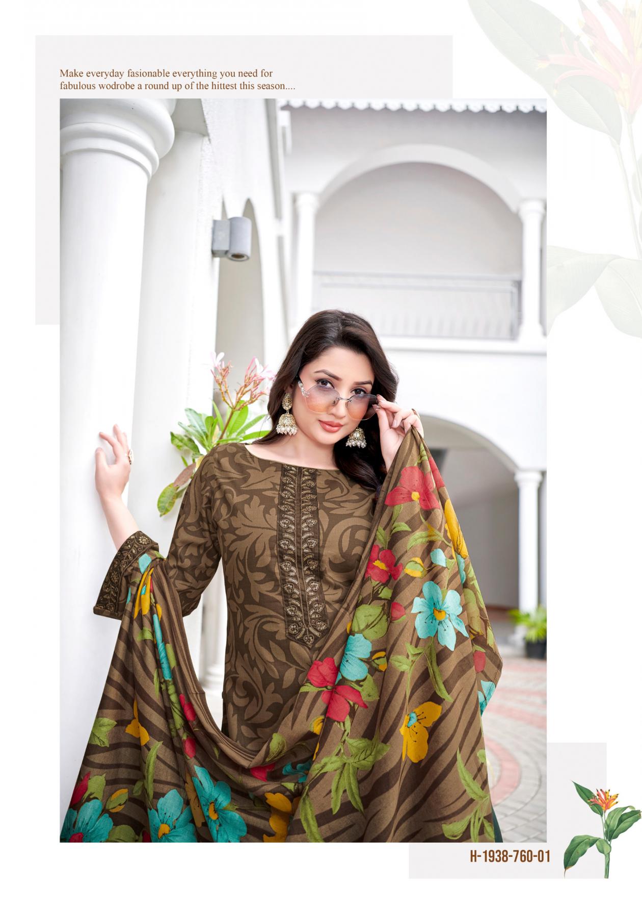 ALOK ARUNIKA VOL 3 CAMBRIC PRINT UNIQUE COLOURS SALWAR KAMEEZ