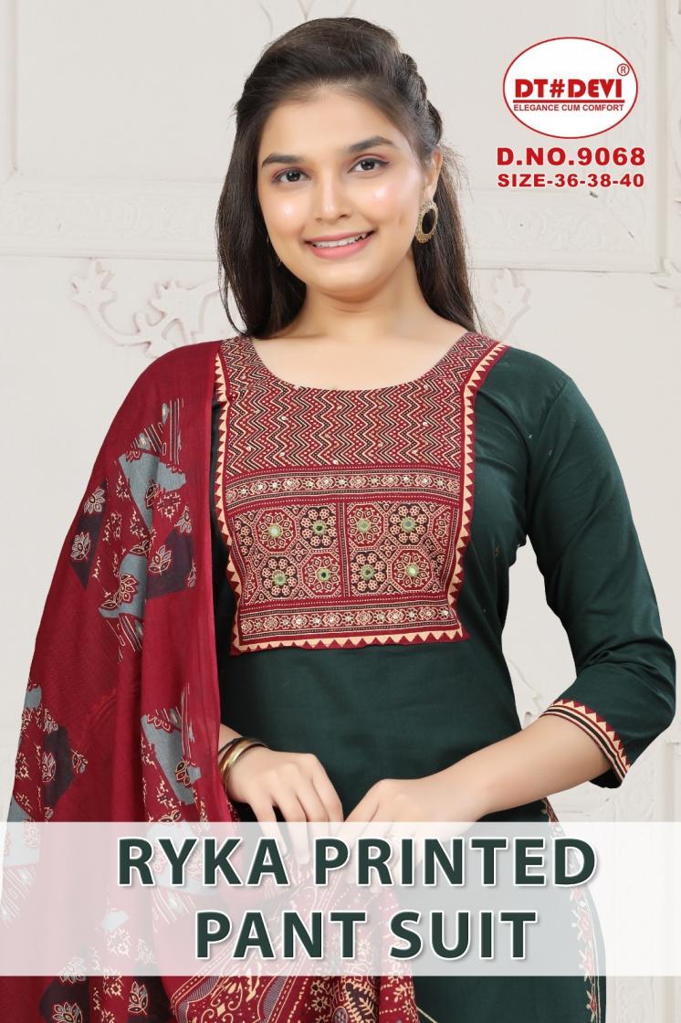DT DEVI RYKA PRINTED PANT SUIT 9068 COTTON PRETTY LOOK KIDS COMBO SUIT FOR GIRLS