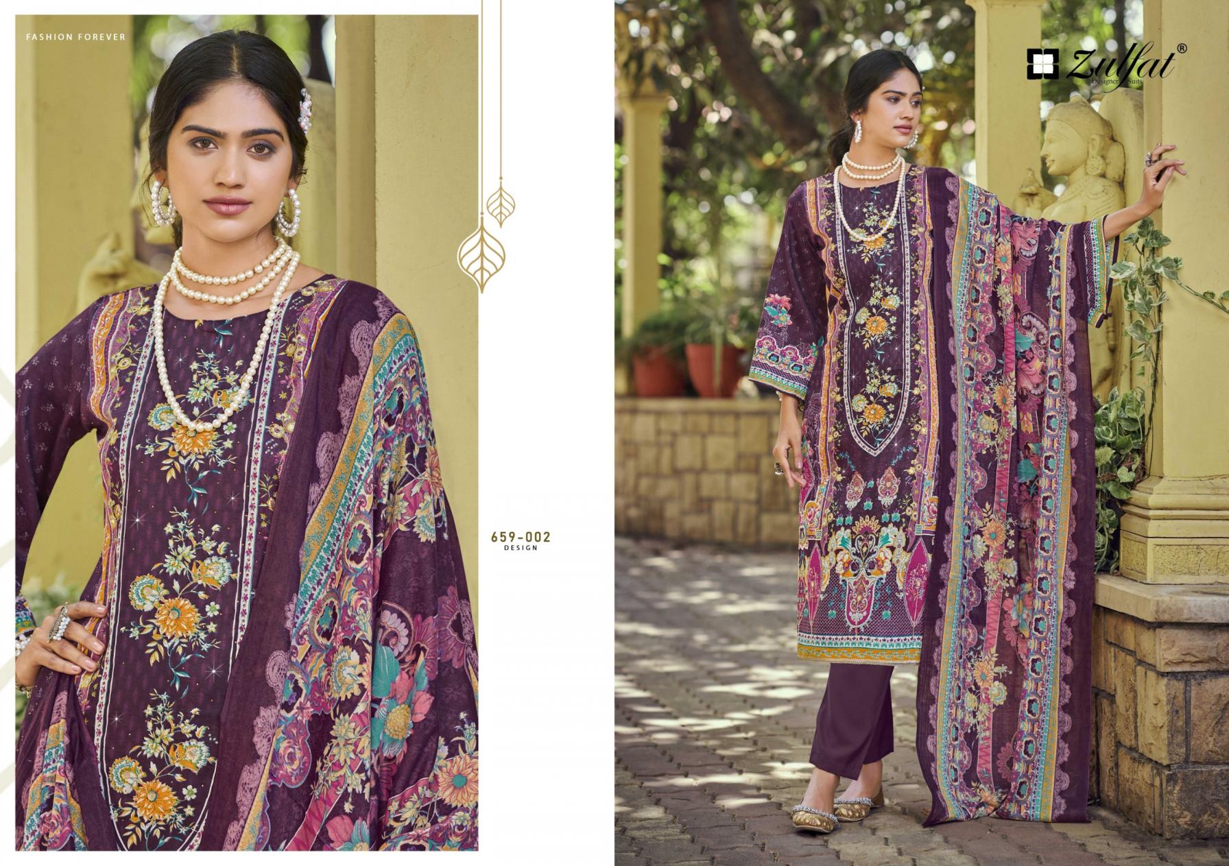 RAABTA VOL 7 BY ZULFAT DESIGNER JAM COTTON UNSTITCHED PAKISTANI SUIT FOR WOMENS