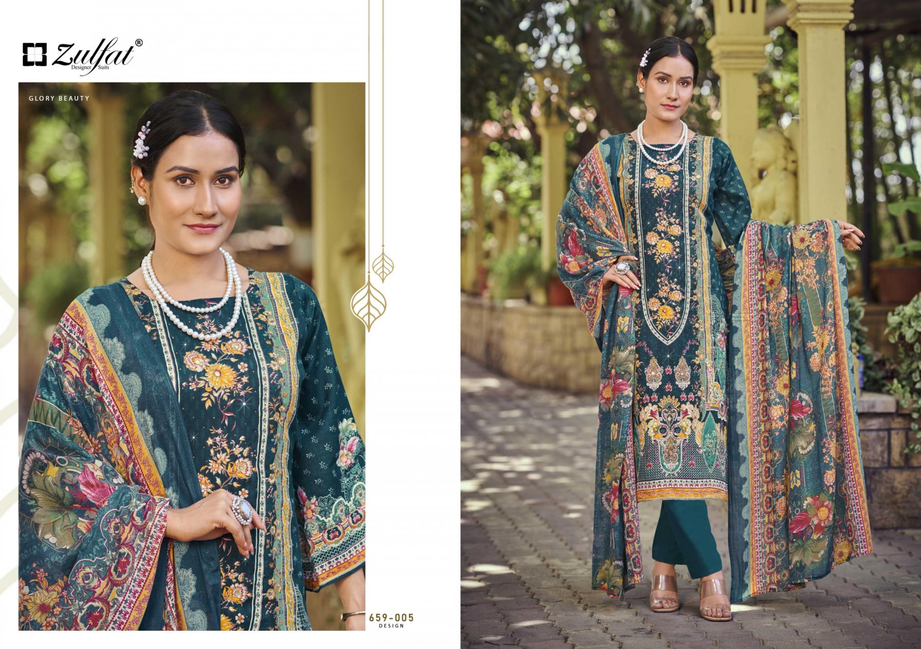 RAABTA VOL 7 BY ZULFAT DESIGNER JAM COTTON UNSTITCHED PAKISTANI SUIT FOR WOMENS