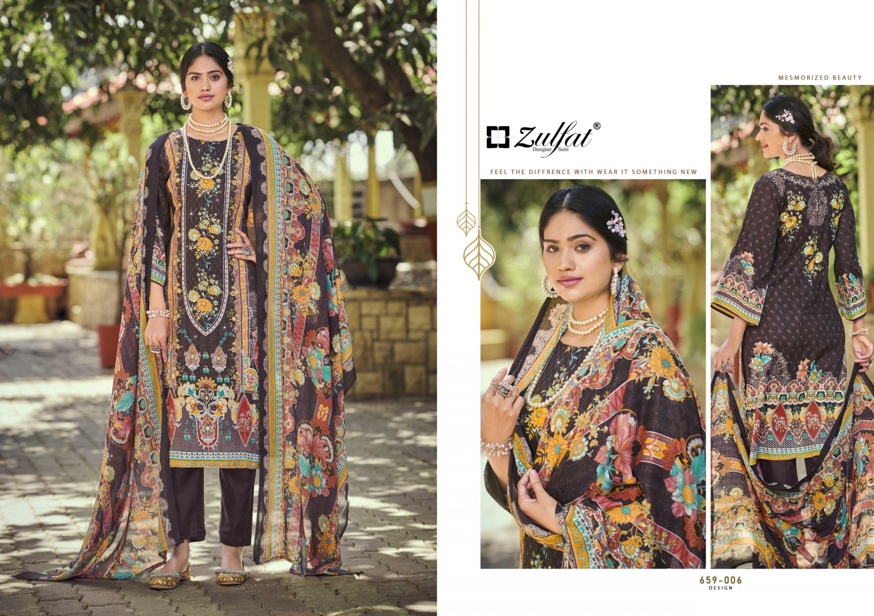 RAABTA VOL 7 BY ZULFAT DESIGNER JAM COTTON UNSTITCHED PAKISTANI SUIT FOR WOMENS