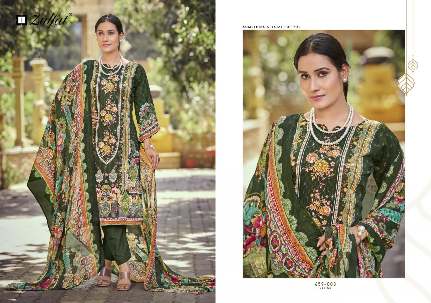 RAABTA VOL 7 BY ZULFAT DESIGNER JAM COTTON UNSTITCHED PAKISTANI SUIT FOR WOMENS